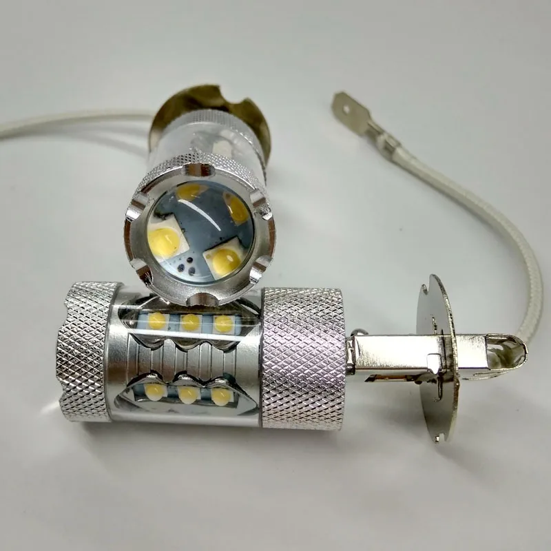 

2Pcs H3 Xenon 850LM White LED Car Auto DRL Parking Driving Running Lamp Fog Light Head Lamp 16 LED DRL Daylight Kit