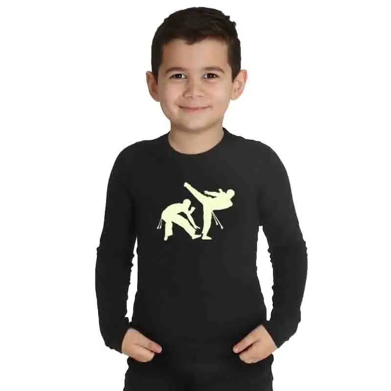 LYTLM Toddler Boys Long Sleeve Tshirt Kyokushin Karate Baby Girl Winter Clothes Funny T-shirt Kids Rock n Roll Kids Shirts Boys
