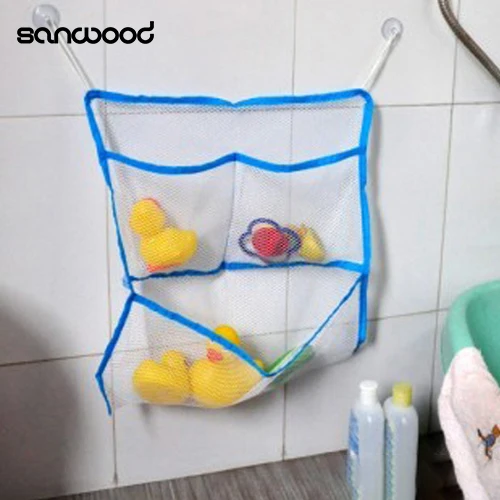 Дома Ванная комната всасывания сетчатый мешок Для ванной для маленьких детей хранения Организатор Tidy игрушки мешок 926z