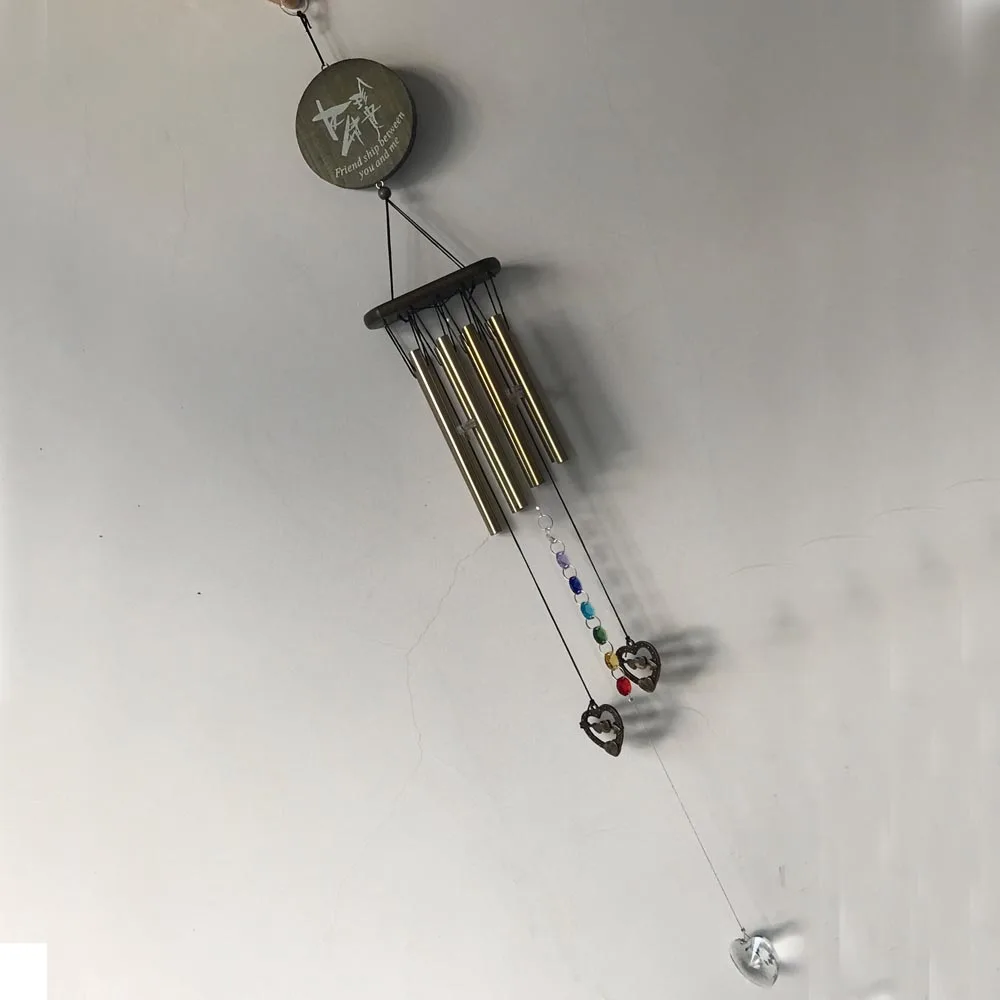 1PCS Antique Bronze 8 Copper Tubes Wind Chime 23'' Rainbow Chakra Maker