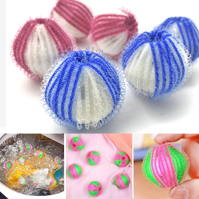 

Floating Pet Fur Catcher Reusable Washing Ball 8 pcs Magic Laundry Ball Hair Removal Clothe Hair Ball Washing Machine Cleaning