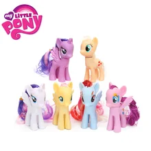 Pack of 6 My Little Pony Toys Set Friendship is Magic Rainbow Dash Twilight Sparkle Pinkie Pie Rarity PVC Action Figures Dolls