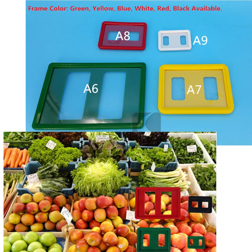 Поп пластиковый знак держатель для карт цена плакат бумажная рамка матч аксессуары стол бутылка дисплей продвижение в супермаркете 20 наборов