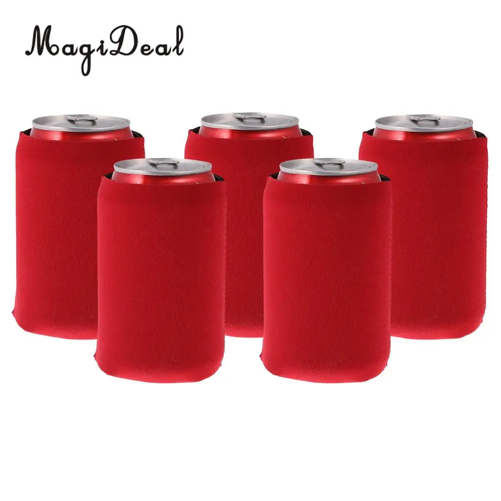 MagiDeal 5Pcs/Lot Neoprene Cooling Beer Drinks Bottle Tin Can Cooler Sleeve Holder Birthday Hens Nigth Party Favors Gifts