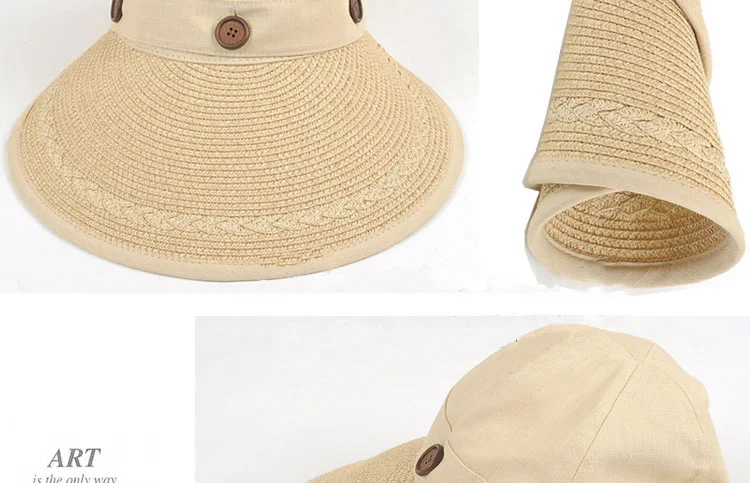 Для женщин Лето складной шлем солнца козырек Кепка пляжные большой шляпе УФ-защиты d-1457