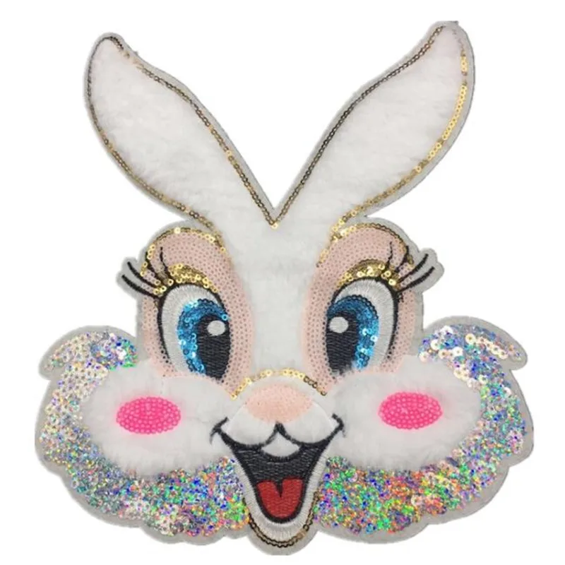 Байкерские нашивки для одежды футболка 26 см из плюшевой ткани с блестками и