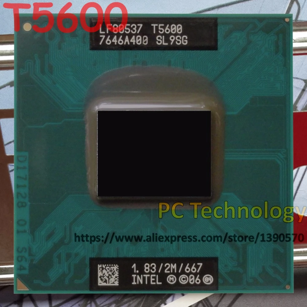 amd cpu Original Intel Core2 Duo CPU T5600 2M Cache, 1.83GHz, 667MHz FSB Socket 479  laptop processor support 945 free shipping fastest cpu