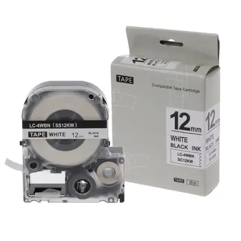 

Black on White Label Tape Compatible Epson Label Tapes 12mm For LW-300 LW-400