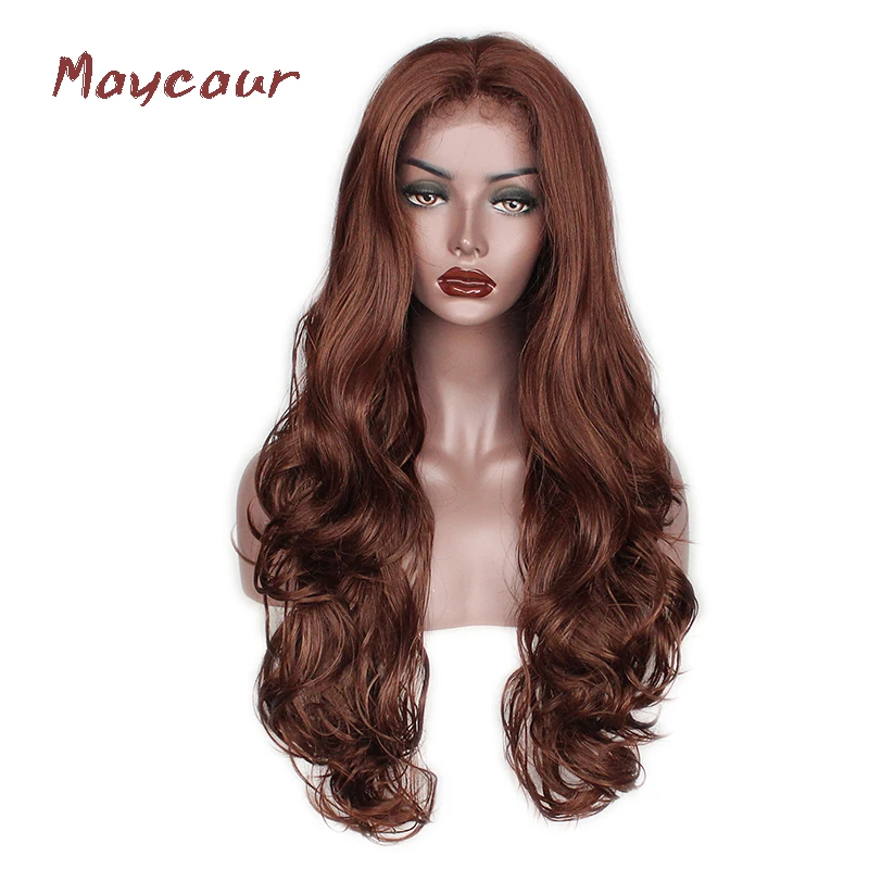

#33 Color Body Wave Synthetic Lace Front Wig Free Part Natural Hair Wigs For Women 180 Density
