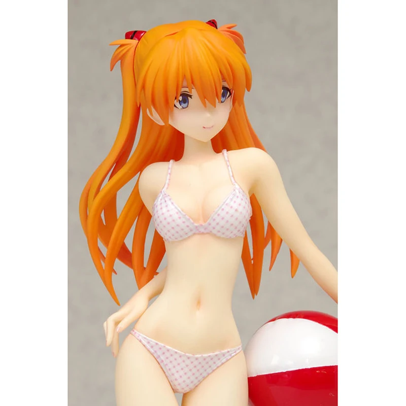 

HOT Sale! Sexy Figures Japan Girls Wave EVA evangelion Asuka COMIC swimsuit 10CM Big Breast Anime Doll Model Toys