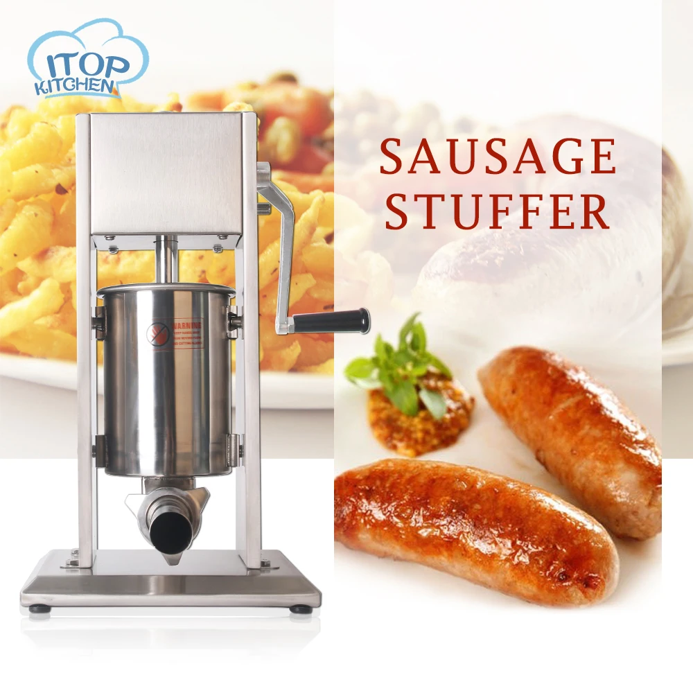 

Fast shipping ITOP vertical stainless steel sausage stuffer 3L, sausage filler maker machine 3L for home use commerical use