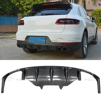 

Carbon Fiber Back Lip Rear Lip Bumper Diffuser Spoiler Splitter For Porsche Macan 2014-2016 Car Styling