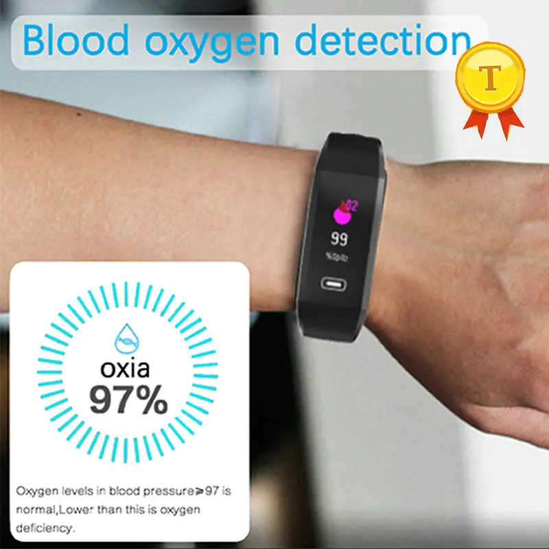 newest Smart band heart rate ip67 waterproof message reminder fitness tracker blood oxygen detection smartband wristband