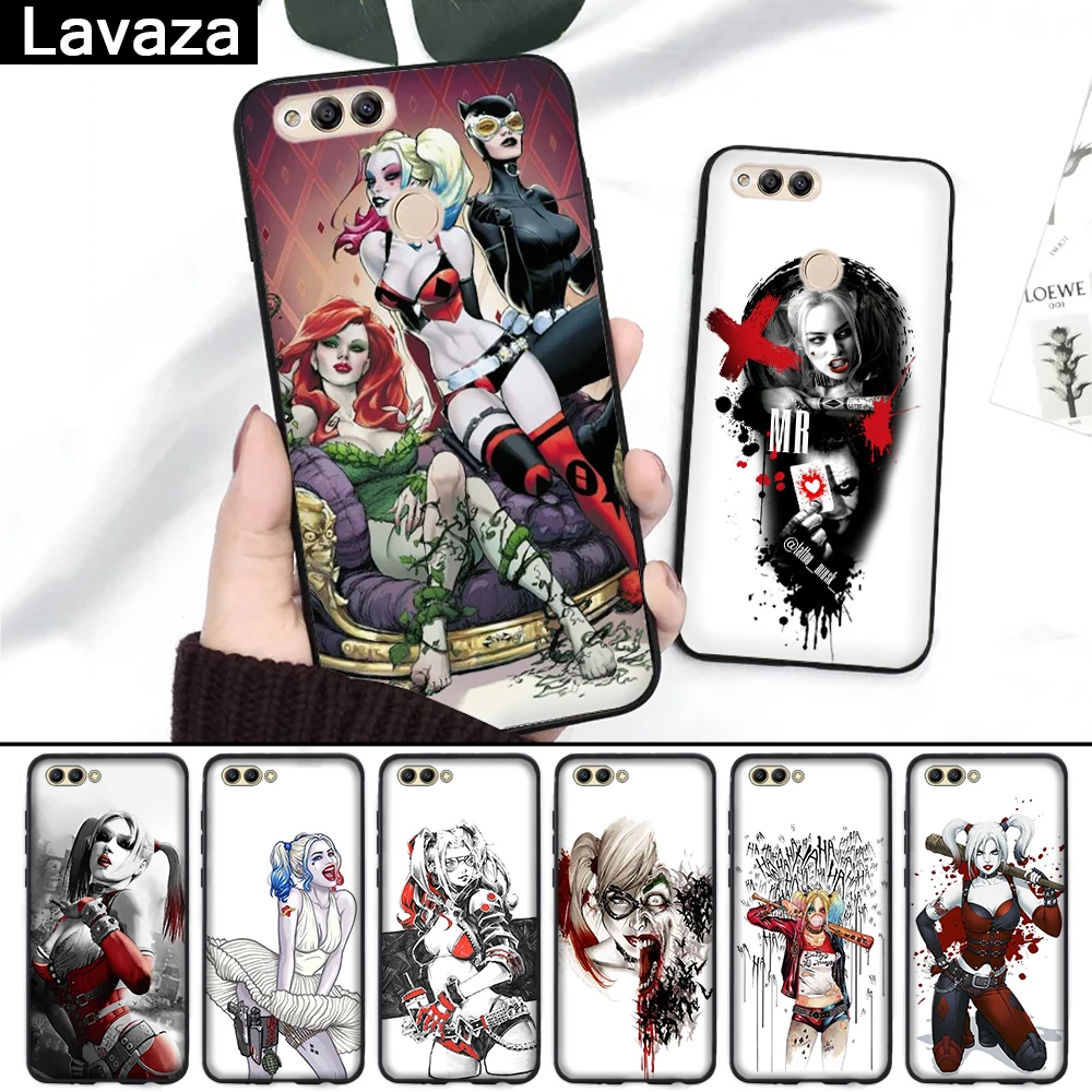 

Lavaza Clown female Halle Quinn Silicone Case for Huawei Honor 6A 7A 3GB Pro 7X 8 Lite 8X 8C 9 Note 10