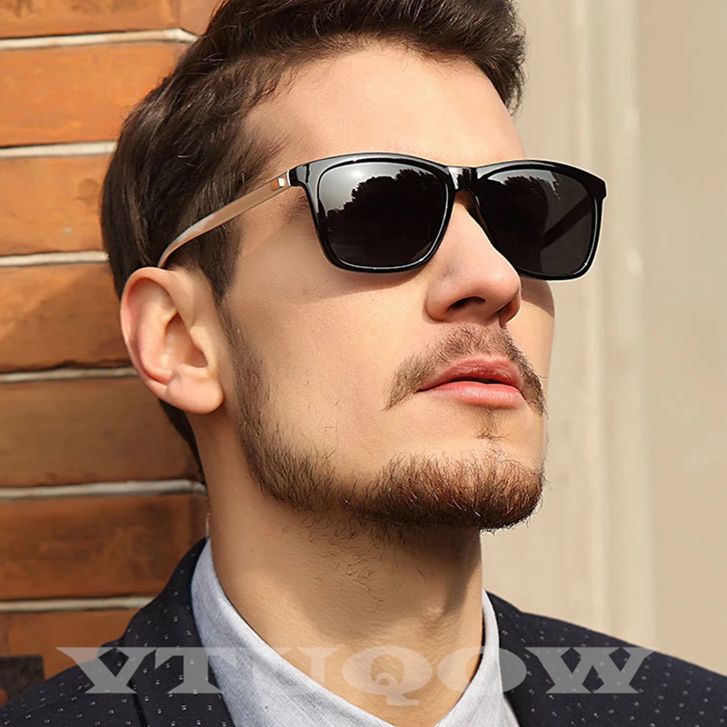 

High Quality Polarized Sunglasses Men Brand Designer 2019 Retro Goggle Sunglass Male Sun Glasses For Mens UV400 Shades ray bann