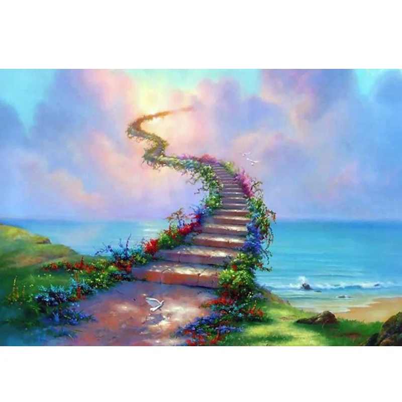 5d diy diamond painting cross stitch kit sky Road picture 3d drill mosaic pattern embroidery home decor gift | Дом и сад