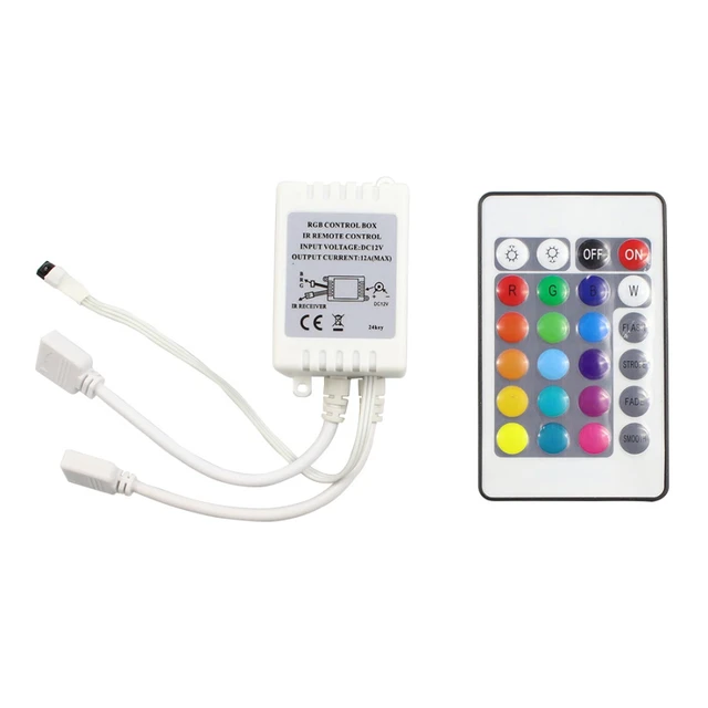 LED Light Strip Remote Controller IR Remote Control Led Light Adapter  Connector Set for Receiver RGB 5050 2835 3528 Strip Lights - AliExpress