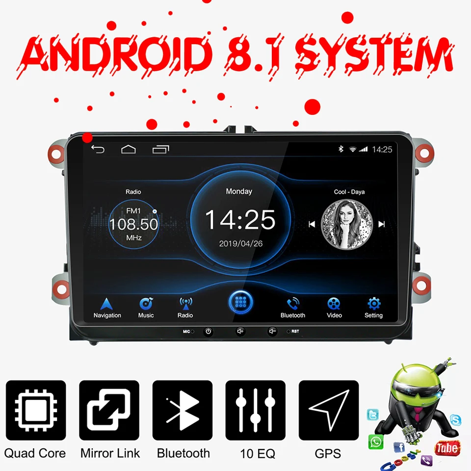Discount Android 8.1 For for VW Passat Golf MK5 MK6 Jetta T5 EOS POLO Car Stereo Autoradio Octa Core 9inch IPS Screen Touch GPS Bluetooth 0 Discount Android 8.1 For for VW Passat Golf MK5 MK6 Jetta T5 EOS POLO Car Stereo Autoradio Octa Core 9inch IPS Screen Touch GPS Bluetooth 0