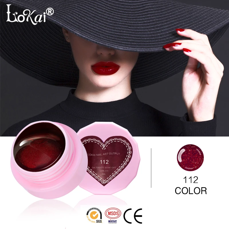 Lokai Professional 6 мл градиентная красная серия 24 цвета Esmaltes Semi Permanentes УФ гель для ногтей