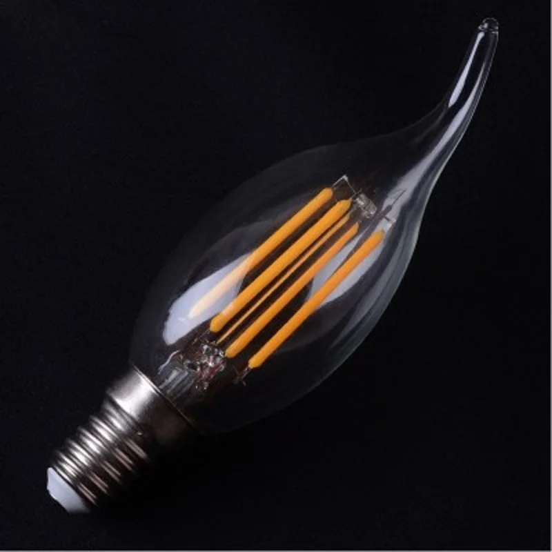 C35LED наконечник пузырь в форме пузыря E14 220 V Эдисон Маленький Винт теплый белый