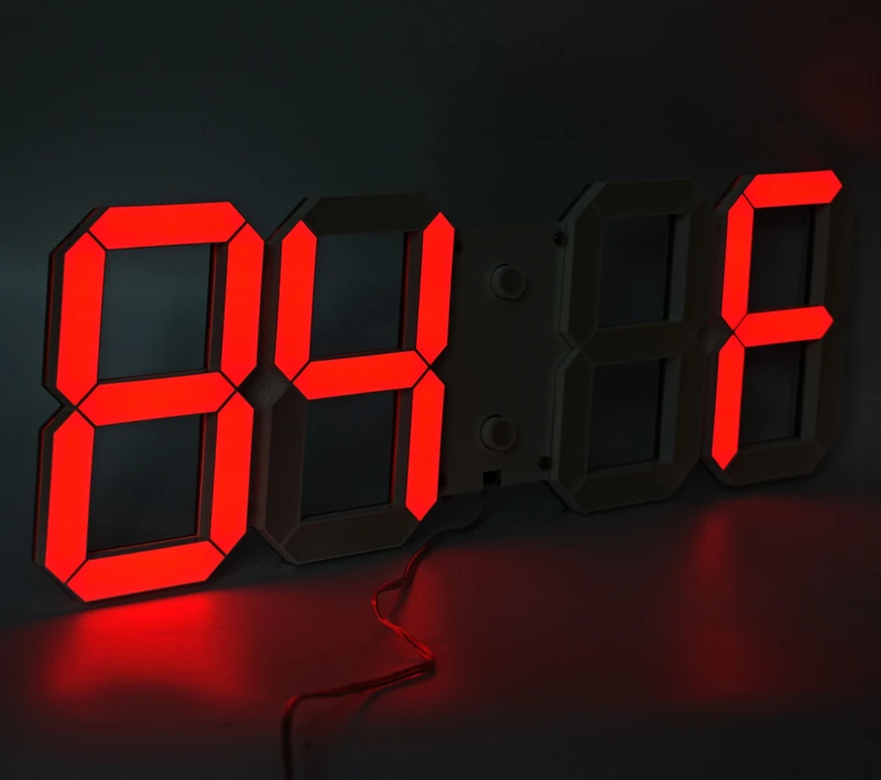 Большой современный Дизайн цифровой светодиодный настенные часы Большой Творческий Винтаж часы украшения дома Декор сигнализации Температура