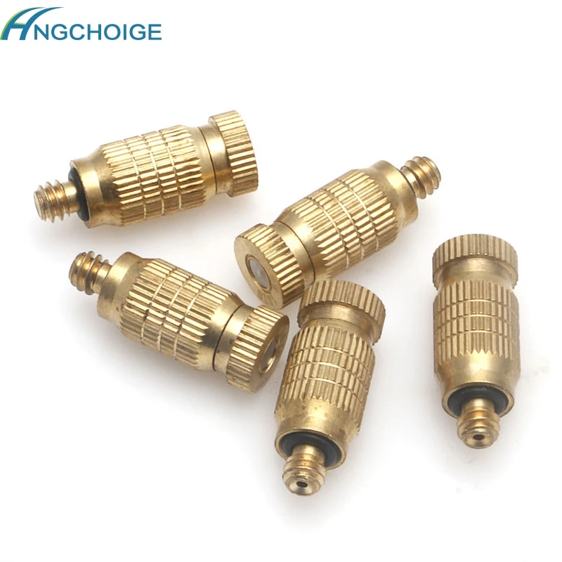 5pcs 2 section Fine Brass Misting Nozzles for Cooling System 0.004" ( 0