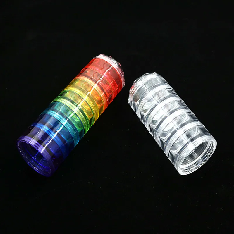 50pcsNew Алмаз со списком 12-слойный Радуга разноцветный лак для ногтей, коробка для хранения ювелирных изделий пробирки