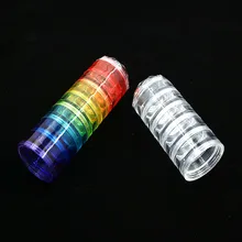 50pcsNew Алмаз со списком 12-слойный Радуга разноцветный лак для ногтей, коробка для хранения ювелирных изделий пробирки