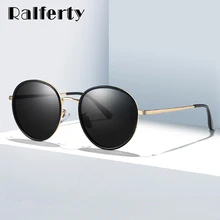 Ralferty, круглые солнцезащитные очки, женские, поляризационные, Ретро стиль, женские солнцезащитные очки, черные, UV400, очки для вождения, lentes de sol mujer D201974