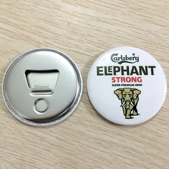 

50pcs Customized Wedding Button Badge Bottle Openers Personalized Wedding Favor Tin Plate Fridge Magnet Bottle Opener 58mm 2.25"