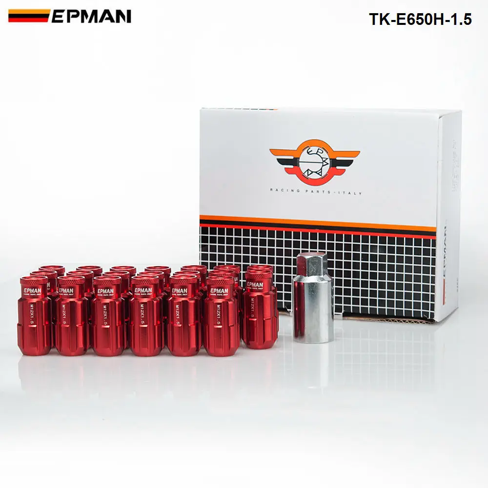 Спортивный EPMAN Racing алюминиевые стопорные гайки 20 шт 12x1,5 Вт/ключ Универсальный Подходит для Honda Civic Toyota Ford TK-E650H-1.5