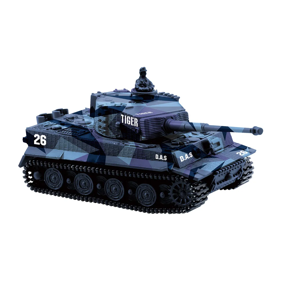 1: 72 RC мини-танк Германия Тигр битва 1/72 высокая имитация с дистанционным радиоуправлением Panzer бронированный автомобиль детские электронные игрушки - Цвет: Темно-синий