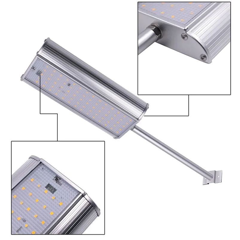 Solar 70 LED Motion Sensor Light Outdoor Garden Path Street Wall Lamp Waterproof Lights Home Decor Lamparas 30MR0614