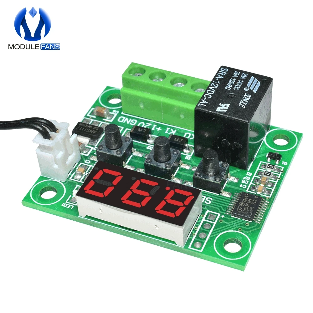 

W1209 DC 12V LED Digital Thermostat Temperature Control Thermometer Thermo Controller Switch Module + NTC Sensor