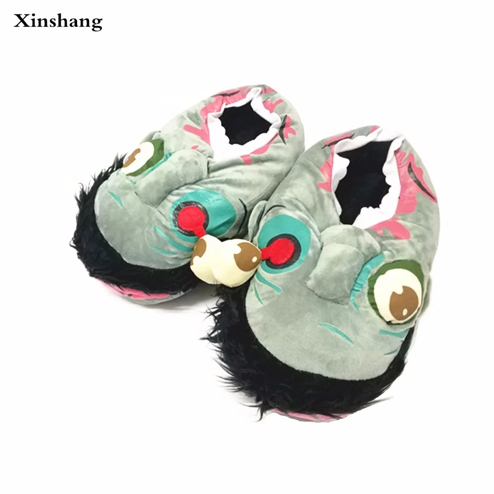 Unisex Zombie Slippers For Winter Warm Indoor Floor House&Home Women
