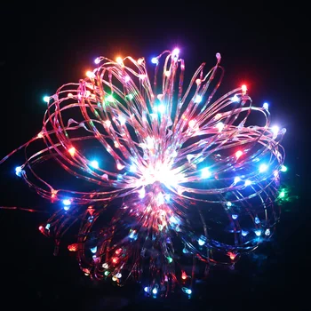 

TOMSHINE led string 10M/33FT 100LEDs Starry Copper Wire String Extra Thin Bendable Flexible Multicolored Flashing Light Strip