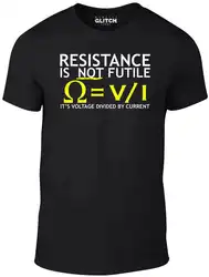Мужская s напряжение разделено на текущую футболку-забавная футболка электрик шутка Sciencebrand мужская летняя список Мода сделать в рубашке