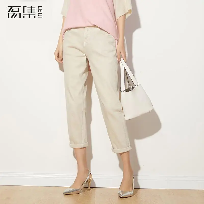 

Jeans For Women Plus Size High Waist Loose Casual Ankle-length White Capris Harem Pants 4xl 5xl