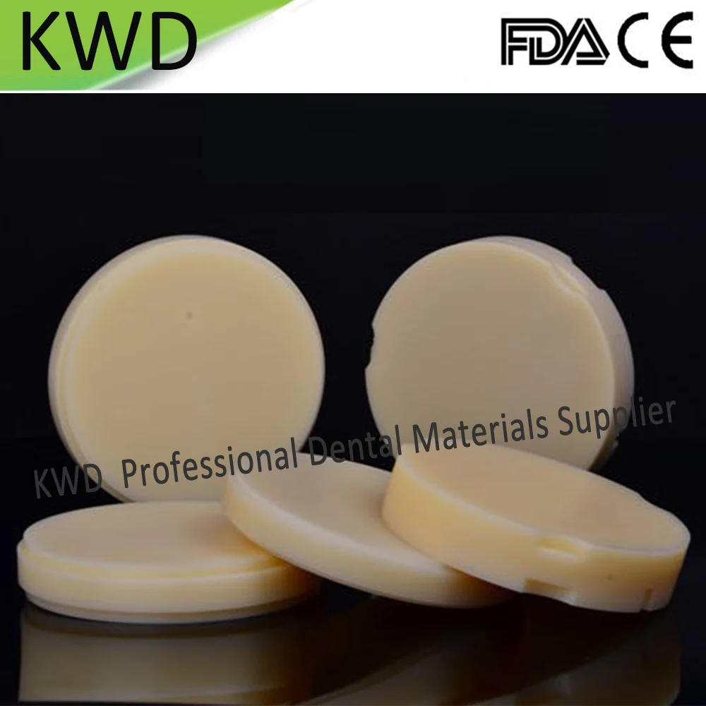 5 Pieces/Lot Dental PMMA Disc Zirkonzahn CAD/CAM Denture Resin Blanks Clear A1 A2 A3 95mm*12mm | Красота и здоровье