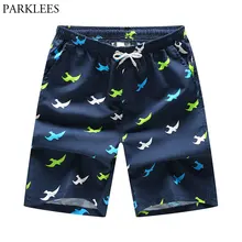 С принтом «Птица» Гавайские пляжные шорты мужские Лето быстросохнущая Для мужчин s пляжные шорты для будущих мам Повседневное эластичные пляжная одежда для талии шорты Playa Hombre