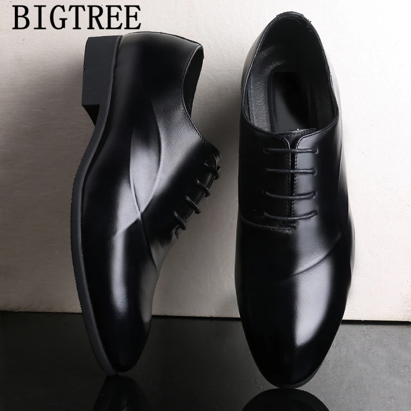Туфли мужские классические кожаные деловые оксфорды для офиса|Туфли| |