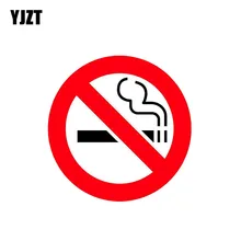 YJZT 12,7 см * 12,7 см забавная ПВХ наклейка без курения, предупреждающая Автомобильная наклейка 12-0794