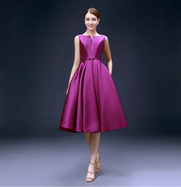 Elegant Satin Fabric High Waist Women Party Dress Bridesmaid Sister Elegant Satin Fabric High Waist Women Party Dress Bridesmaid Sister Fashion Dresses In From Weddings Events On Aliexpress Alibaba