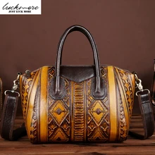 Repujado de Cuero Genuino Mensajero de Las Mujeres Bolsos Mujer bolso de Hombro de Las Señoras Diseñador Totalizador de la Cremallera de Las Mujeres Bolsos de Cuero 2017