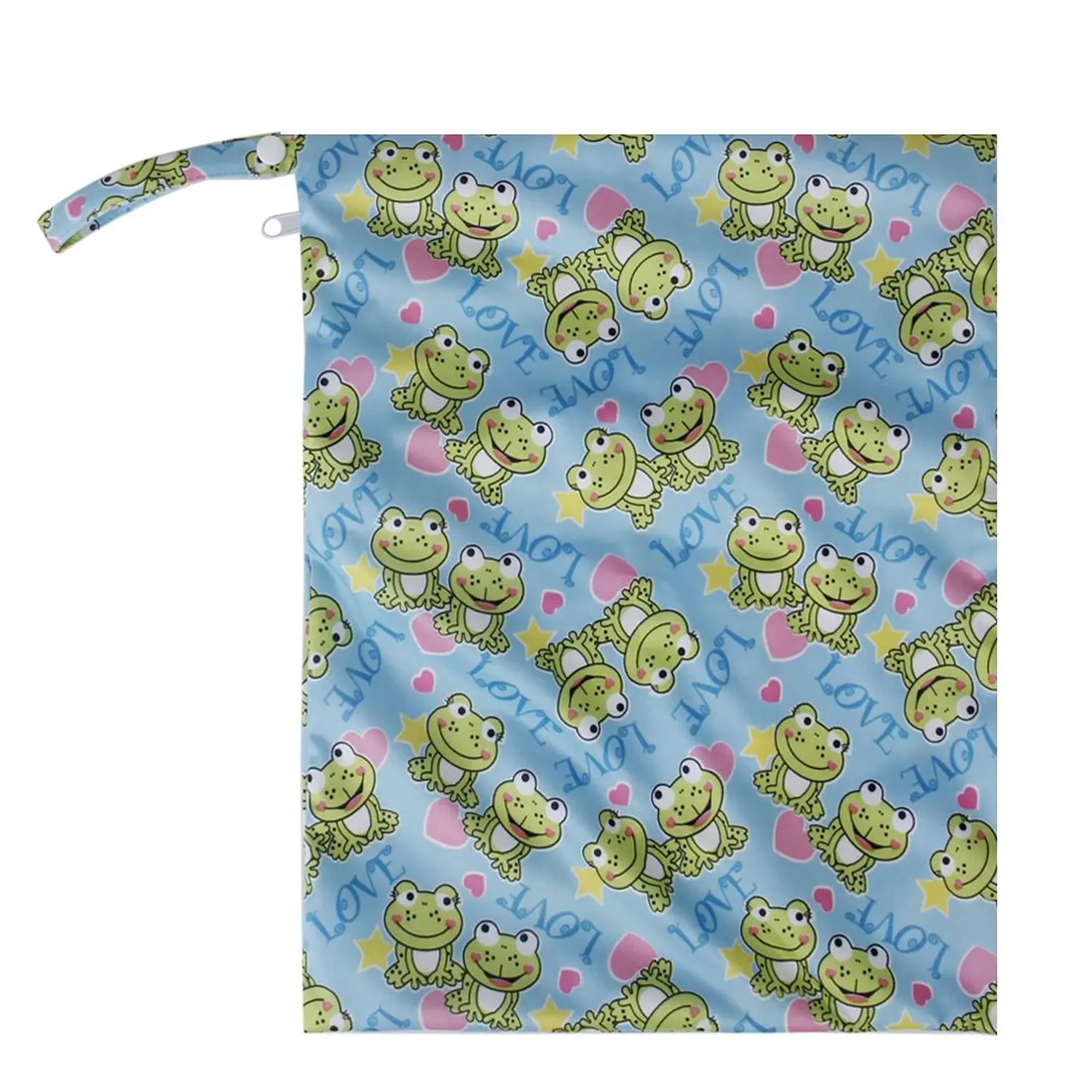 Baby Waterproof Zipper Reusable Cloth Diaper Bag Push Button Tote