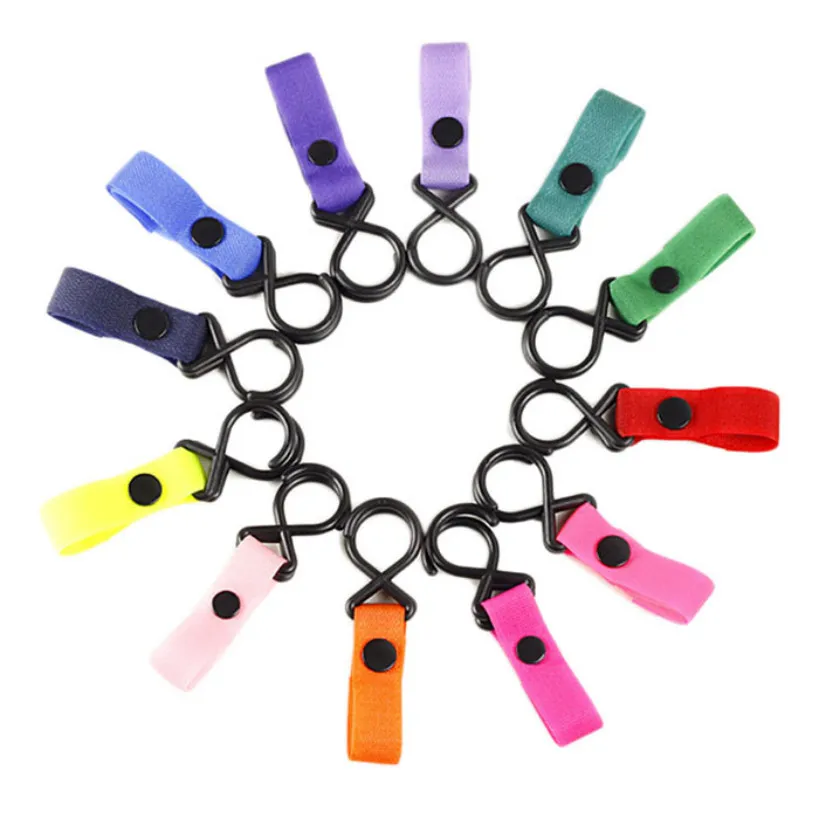 Colorful Magic Tape  Strap Double Hooks Hangers for Baby Stroller Suitcase Car Bedroom Kitchen  (5)