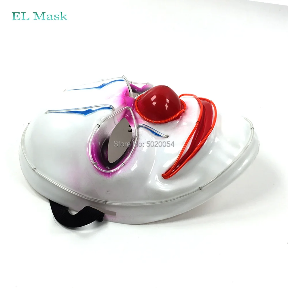 Светодиодный светильник GZYUCHAO EL, светящаяся маска EL Joker для костюма, Хэллоуина, Рейв, косплей, вечерние, рождественские