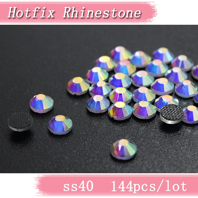 2018Hot! Large size 144pcs High Quality Flatback Rhinestones Glass