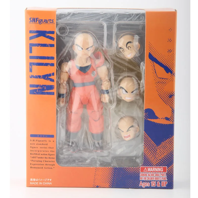 SHF S. H. Figuarts Dragon Ball Z Klilyn Krillin из ПВХ фигурка Коллекционная модель игрушки 12 см