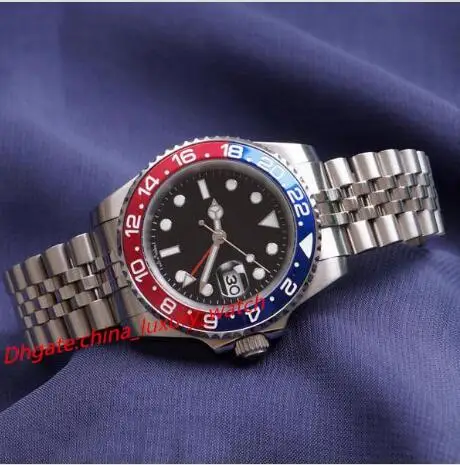 

40mm PARNIS Black dial GMT Sapphire Date Automatic movement Watch men's watch